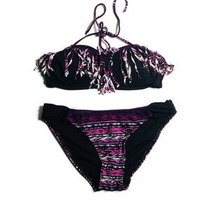 Ardene‎ swim suit two piece fringed bikini